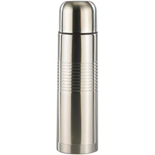 Rosenstein & Söhne Isolierkanne: Edelstahl-Isolierflasche mit Becher 0,5 Liter (Vakuum-Flaschen, Thermokanne statt Thermo-Tasse, Kaffee)