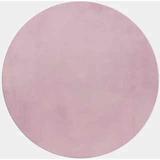 KADIMA DESIGN NECKAR Kurzflorteppich 120 x 120 cm Rosa