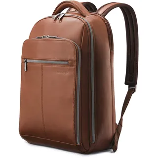 Samsonite Klassischer Lederrucksack, cognac, Einheitsgröße, Klassischer Lederrucksack
