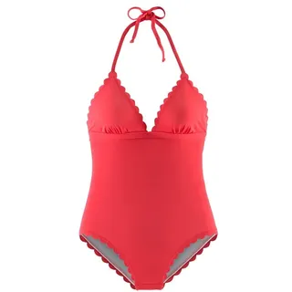 LASCANA Badeanzug Scallop Rot 34 Cup A/B