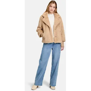 Betty Barclay "Damen mit Plüsch", Damen, Gr. 46, beige, Plüsch, Obermaterial: 100% Polyester. Besatz: 100% Polyester. Futter: 55% Viskose, 45% Polyester, lässig geschnitten, Jacken Outdoorjacke