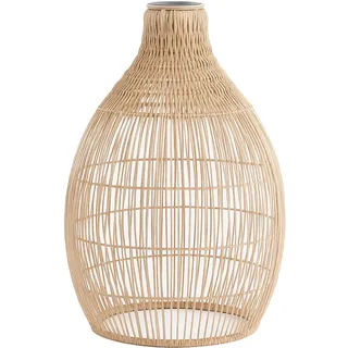 Lampenschirm allein, natürlicher Bohème-Stil, geflochtene Korbwaren-Art aus Poly-Rattan HOLIDAY SHADE H42cm