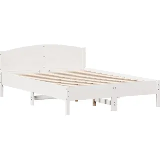 vidaXL Massivholzbett 120 x 200 cm Weiß