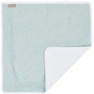 KraftKids Wickeltischunterlage Musselin mint Pusteblumen, Windelmatte aus 100% Baumwolle, wasserundurchlässige Reise-Wickelunterlage