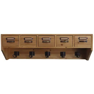 Chic Antique Wandregal 5 Schubladen 0 x 0 x 0 cm Braun