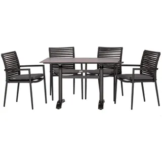 ACAMP New Jersey Garten-Essgruppe 5-tlg. Tisch Acaplan 120 cm anthrazit