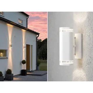 2 Außenwandleuchten Aluminium weiß GU10 IP44 Außenbeleuchtung Haus Wandleuchte