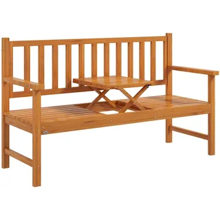 Outsunny Gartenbank 153 x 56 x 91 cm Braun