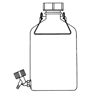 neoLab ecoLab HDPE Ablass Ballon, Transparent, 165mm Durchmesser, 5L Kapazität