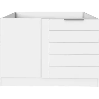 kochstation Eckunterschrank KS-Luhe 120 x 60 x 82 cm Weiß
