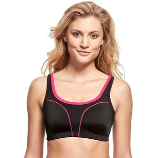 SUSA Damen, 7897 Sport-BH schwarz-pink, | 80D