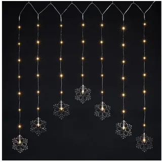 Spetebo Lichtervorhang LED 120x70 cm warmweiß