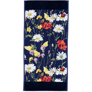 Feiler Handtücher Daisy Field Handtuch 50x100 cm | schwarzblau - blau