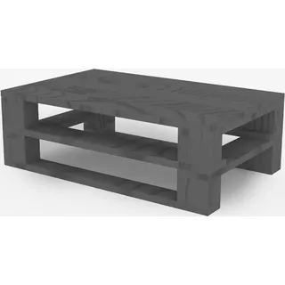 Lermowood Palettenmöbel Mpe Couchtisch 60 x 60 cm Grau | Europaletten Indoor und Outdoor Lounge Gartenmöbel Holz Gartenmöbel Lounge Terrasse Balkon - Grau
