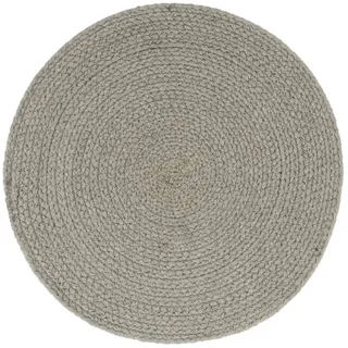 vidaXL Tischsets 6 Stk. Grau 38 cm Rund Baumwolle