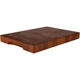 Cuisine Romefort | Hackblock aus Thermobuche Stirnholz | Massives Schneidebrett mit Griffen | Holz Geölt (XL | 50 x 35 x 5 cm)