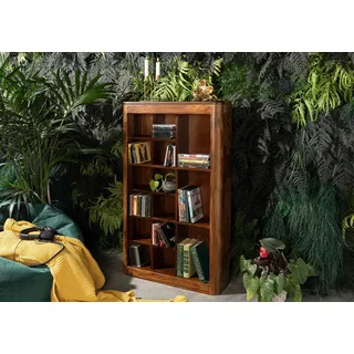 MASSIVMOEBEL24.DE CD-Regal 65 x 18 x 110 cm Walnuss