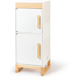 Spielzeugkühlschrank mit Gefrierfach Weiß Holz 33,9x32x82,5 cm - MUSTERKIND Ficus - Herausnehmbare Regalböden, Türfächer