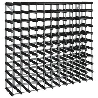 vidaXL Weinregal 120 Flaschen 22,5 x 100,5 x 22,5 cm Schwarz