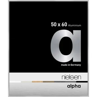 Nielsen Bilderrahmen Alpha Aluminium Normalglas / Floatglas / Silber Matt / 50 x...