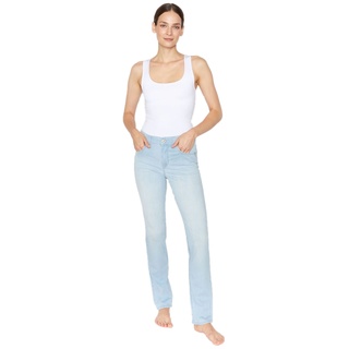 Angels Jeans Cici Straight Fit in hellblauem Bleached-D40 / L30
