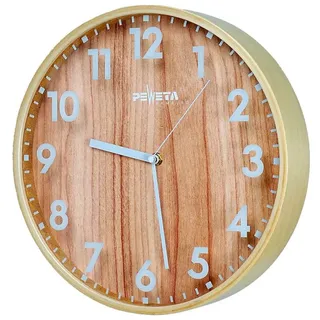Peweta Funk-Wanduhr Wood 30,0 cm 210 braun
