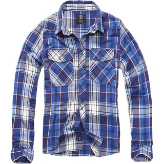 Brandit Check Shirt Herren Baumwoll Hemd XL Blau