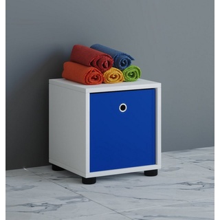 VCM Midischrank Holz Würfel Badmöbel Badregal Benos-1 (1-St) weiß