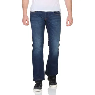 Diesel Bootcut-Jeans Diesel Herren Jeans Boot-Cut Hose 5-Pocket-Style, Regular Fit, ausgestellte Beinform, Länge: 32 blau 33