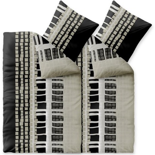 CelinaTex Bettwäsche Style Winter Bettgarnitur Fleece warm 4tlg. 155x220cm Daniela, Polyester, 4 teilig grau