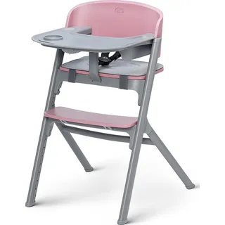 Kinderkraft LIVY Kinderhochstuhl von 6 Monate bis 110 kg, Stuhl für die ganze Familie, Ergonomische Rückenlehne, Minimalistisches niederländisches Design, Rose