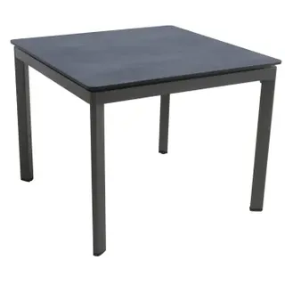 MWH Alutapo Tisch HPL Anthrazit Iron Grey, 95x95cm