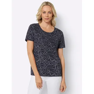 Classic Basics Druck-Shirt Blau 40