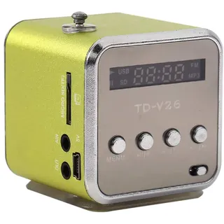 Lautsprecher-Musik-Player, tragbarer -Digital-Lautsprecher FM-Radio Stereo-PC Fashion Support TF-Karte und U-Disk(Grün)