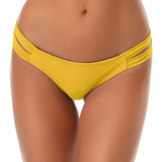 SHEKINI Damen Niedrige Taille Bikini Bottom Bademode Tanga Bikinihose Chic Aushöhlen Brazilian Bikini Slip - XL