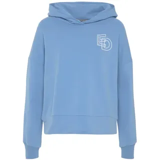 ELBSAND Kapuzensweatshirt mit Logodruck azurblau S