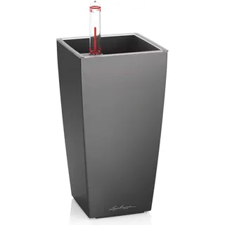 LECHUZA Mini-Cubi Komplettset 9,5 x 9,5 x 18,5 cm anthrazit metallic