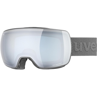 uvex Compact Fullmirror Skibrille (5030 rhino mat, mirror silver/blue (S2))