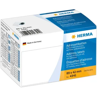 Herma Adressetiketten 4341 Weiß 89,0 x 42,0 mm 250 Blatt