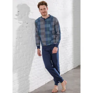 normann Schlafanzug Langarm Blau 56/58