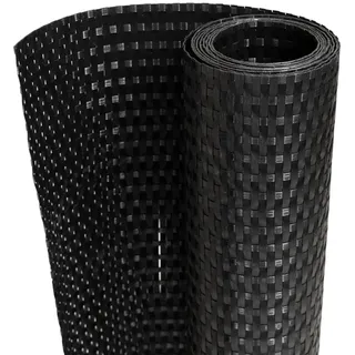 vidaXL Balkon-Sichtschutz 600 x 90 cm Schwarz Rattan