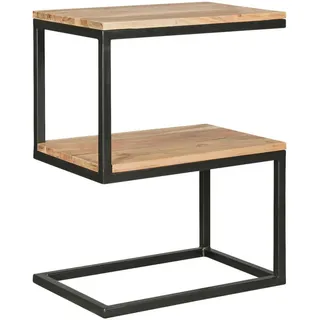 Wohnling Akola S-Form Akazie natur / schwarz 45 x 60 x 30 cm