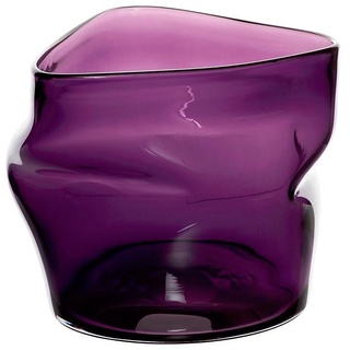 Obstschale, Glas Schale"ANDROMEDA", violett, 18 cm, moderner Style (ART GLASS powered by CRISTALICA)