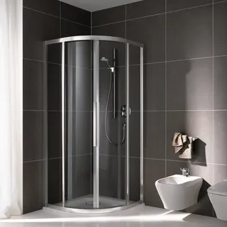 Koralle myDay Viertelkreisdusche mit Schiebetür 90 x 90 cm Silber matt/ESG GlasPlus VB23309020AP1