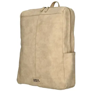 Christian Wippermann Cityrucksack Kleiner Rucksack Fahrradrucksack Leder Optik (1 tlg, 1-tlg), Kurier Schulrucksack Bag braun