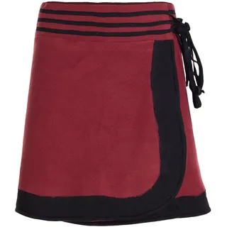 Vishes - Alternative Bekleidung - Thermorock Warmer Damen Winterrock kurz Wickelrock aus ECO-Fleece dunkelrot - Einheitsgröße