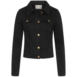 Rock Creek Jeansjacke Damen Stretch Stonewashed Kurz D-401 Schwarz XL - XL