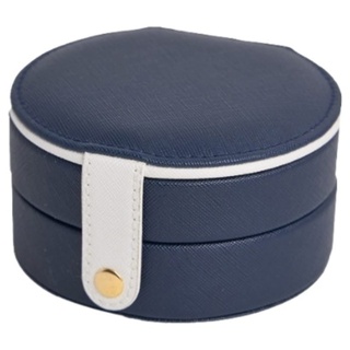 Schmuckkasten Schmuckkästchen Schmuckbox PU-Schmuckkästchen 2 Schichten Damen Reise Schmuckschatulle Display Für Die Aufbewahrung Von Ohrringen Schmuckschatulle (Color : Blu, Size : 11 * 11 * 5.8cm)