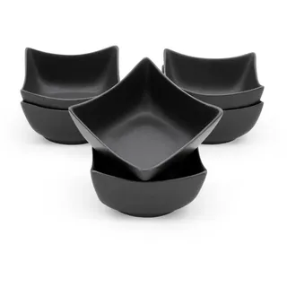 Spetebo Dip Schale Eckig Schwarz 6-tlg.