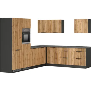 kochstation Winkelküche L-Form KS-Lagos 300 cm beige
